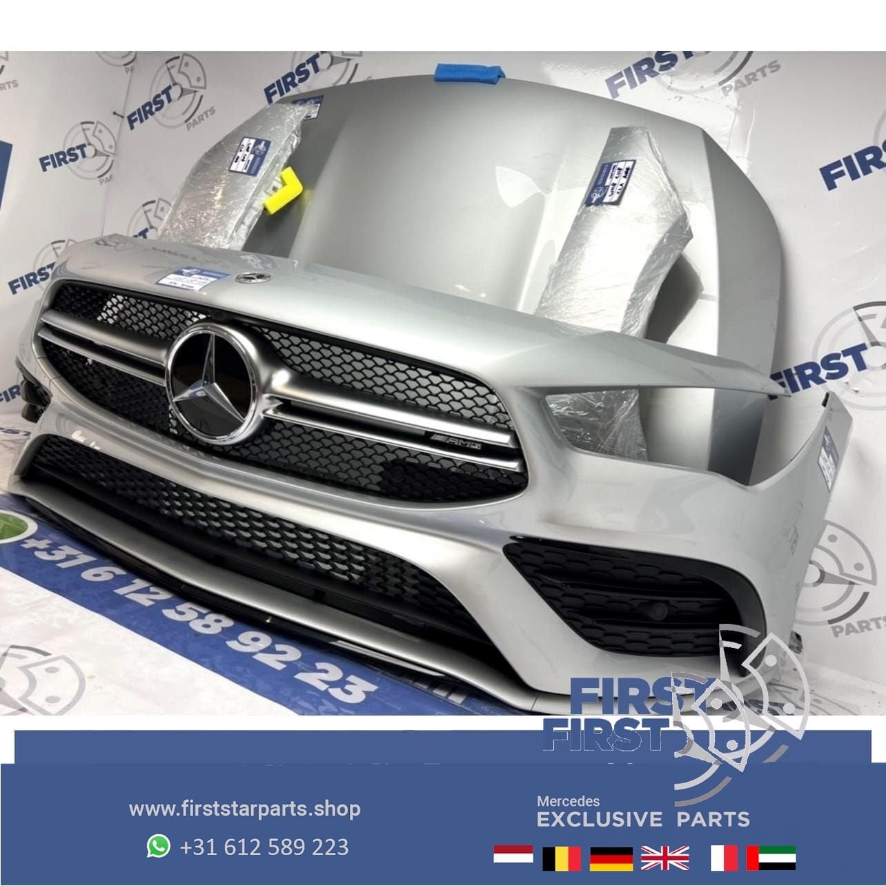 2022 W118 C118 CLA 35 AMG VOORKOP ZILVER GRIJS origineel Mer, Utilisé, -, Avant, -