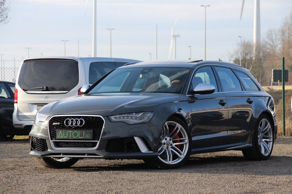 Audi RS6 Avant 4.0 V8 TFSI Quattro, Autos, Cuir, Argent ou Gris, Achat, 4 portes