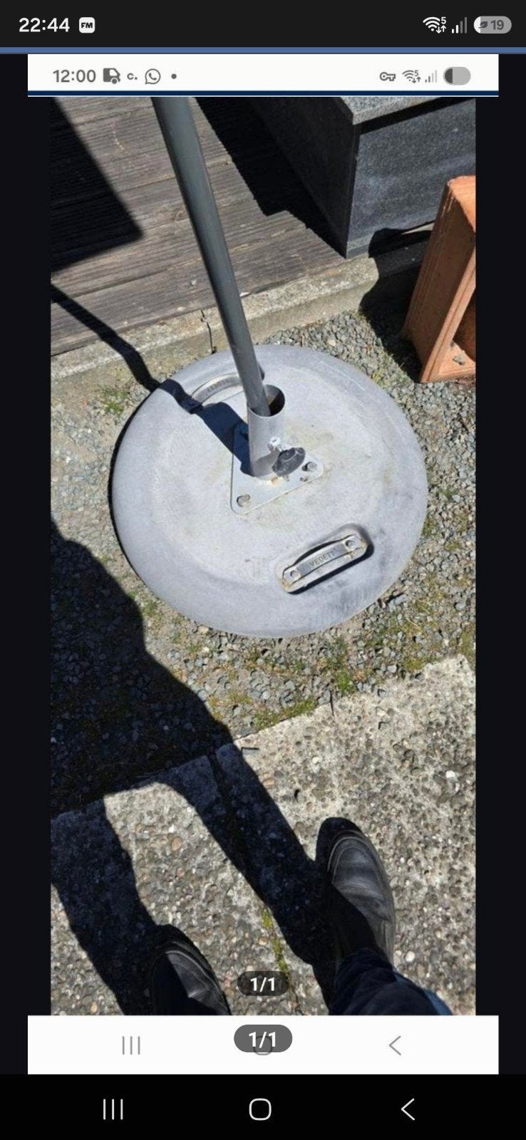 Parasolvoet  dia 59 mm binnen, Jardin & Terrasse, Enlèvement, Base de parasol