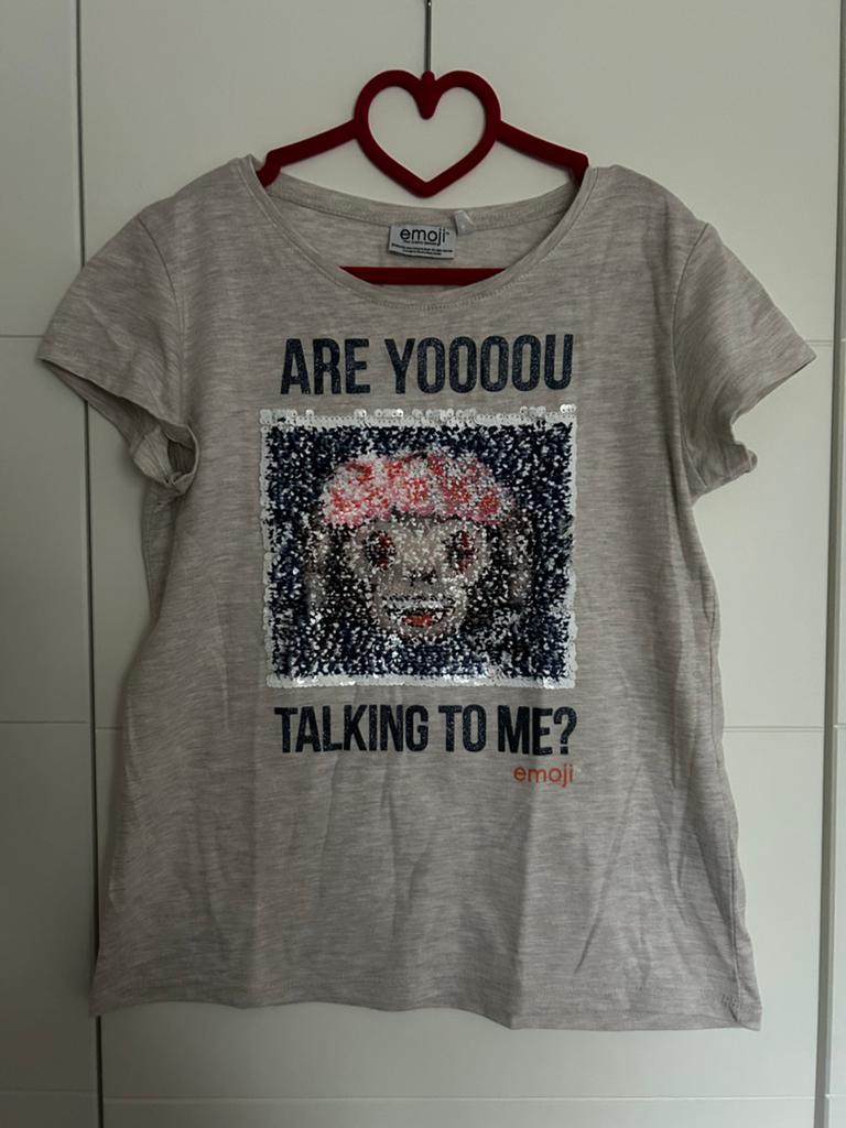 T-shirt Emoji maat 146/152, Kinderen en Baby's, Kinderkleding | Maat 146, Ophalen of Verzenden, Zo goed als nieuw