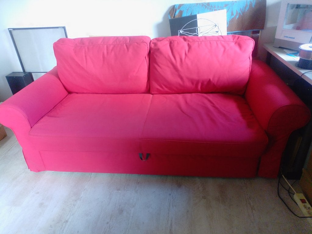 Slaapbank Ikea Backabro, Maison & Meubles, Rouge, Autres dimensions, 210 cm, Enlèvement