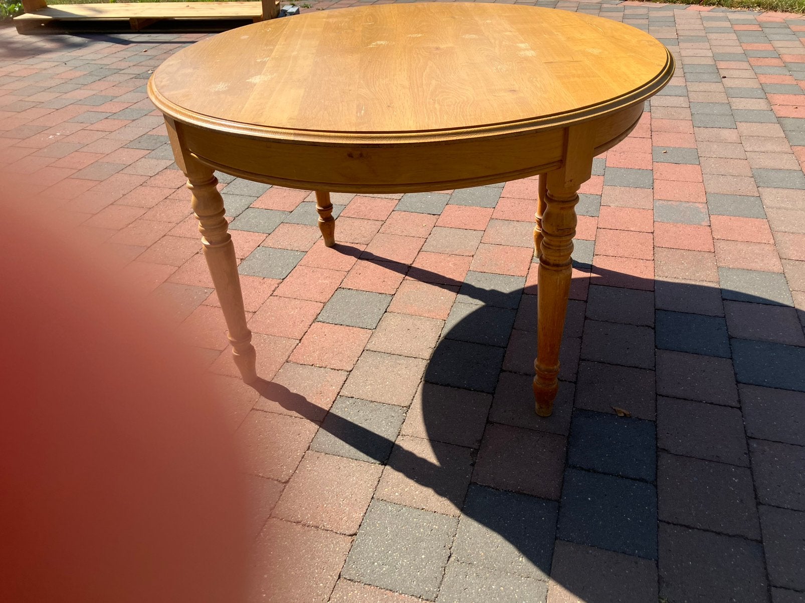 Table de cuisine ronde en chêne à vendre., Maison & Meubles, Tables | Tables mange-debout, Enlèvement, Comme neuf