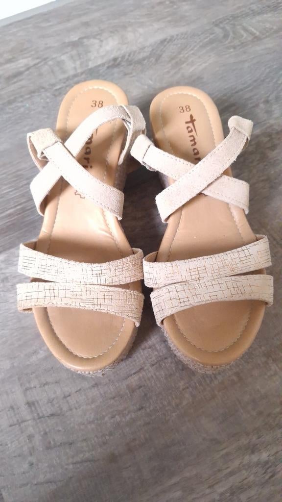 Sandales compensées Tamaris taille 38, Tamaris, Enlèvement ou Envoi, Comme neuf