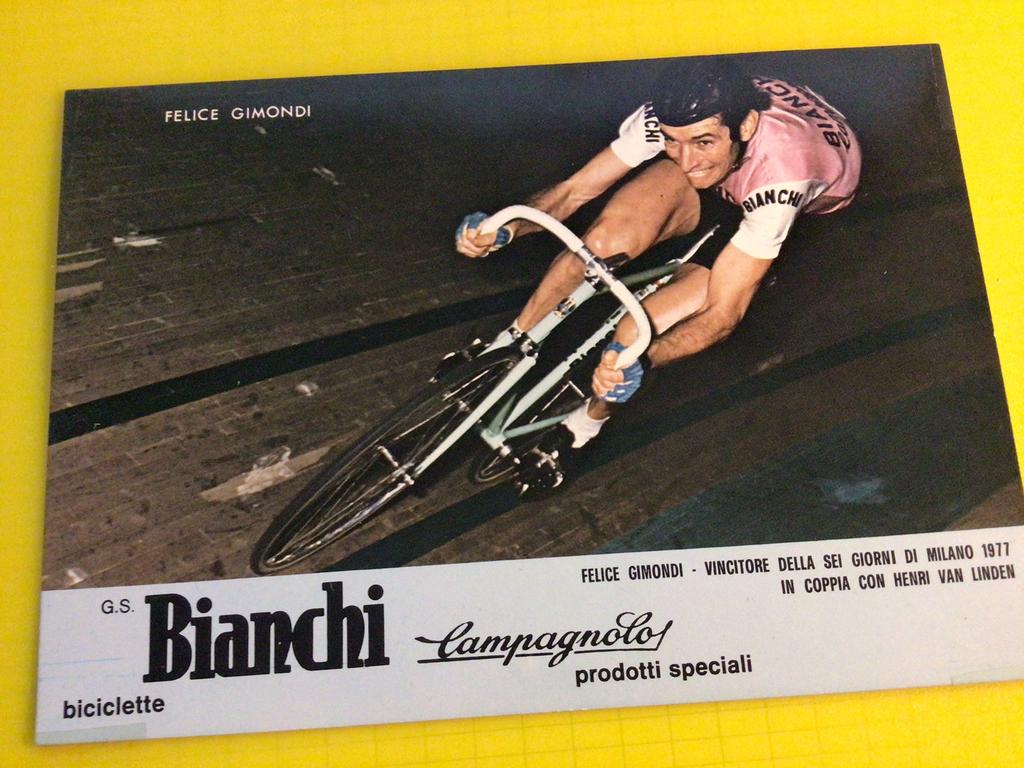 Wielerkaart 1976 team bianchi  campagnolo felice gimondi, Verzenden, Zo goed als nieuw