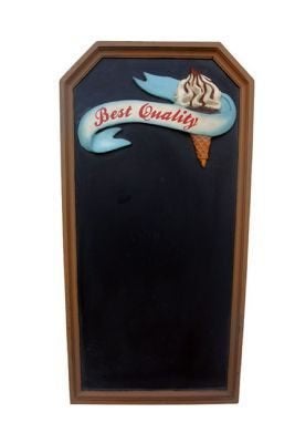 Menubord ijs - beschrijfbaar - 80 cm - icecream, Verzamelen, Ophalen, Nieuw