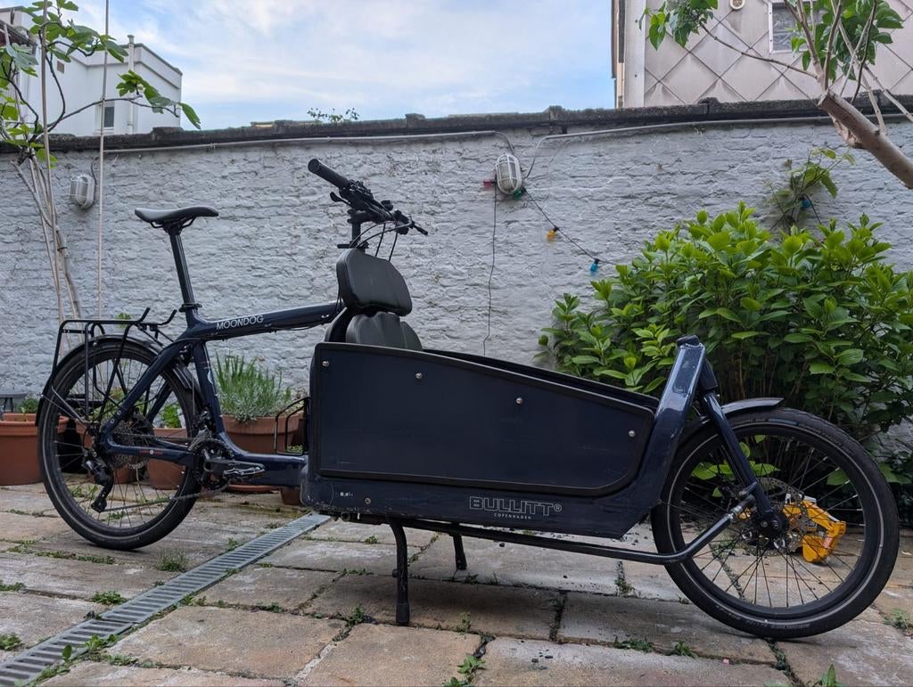Bullitt Moondog bakfiets, Fietsen en Brommers, Zo goed als nieuw, 2 kinderen, Schijfrem, Ophalen