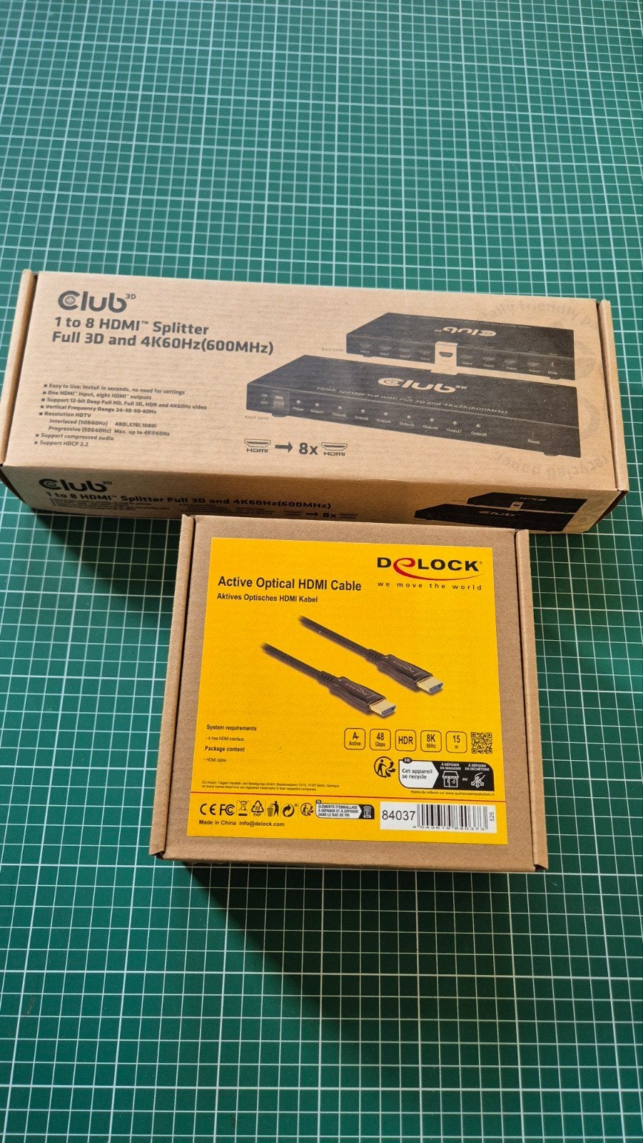 Nieuw: CLUB3D CSV-1383 hdmi-splitter + 15m hdmi-kabel, Audio, Tv en Foto, Audiokabels en Televisiekabels, Ophalen of Verzenden