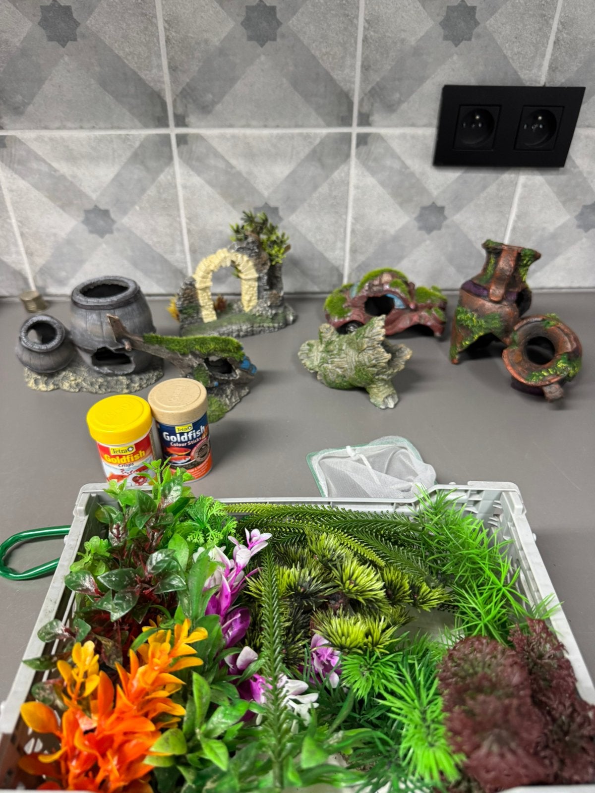 Aquarium toebehoren, Dieren en Toebehoren, Vissen | Aquaria en Toebehoren, Ophalen of Verzenden, Inclusief planten, Gebruikt, Decoratie