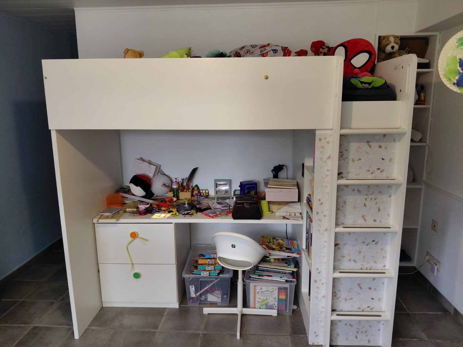 Lit superposé/lit mezzanine Smastad Ikea avec bureau, Enlèvement, Lits superposés