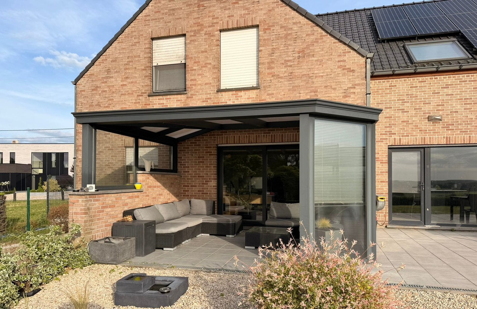 Pergola semi fermée 4,5mx3,25m (Vitralux), Tuin en Terras, Overkappingen, Ophalen, Gebruikt, Veranda
