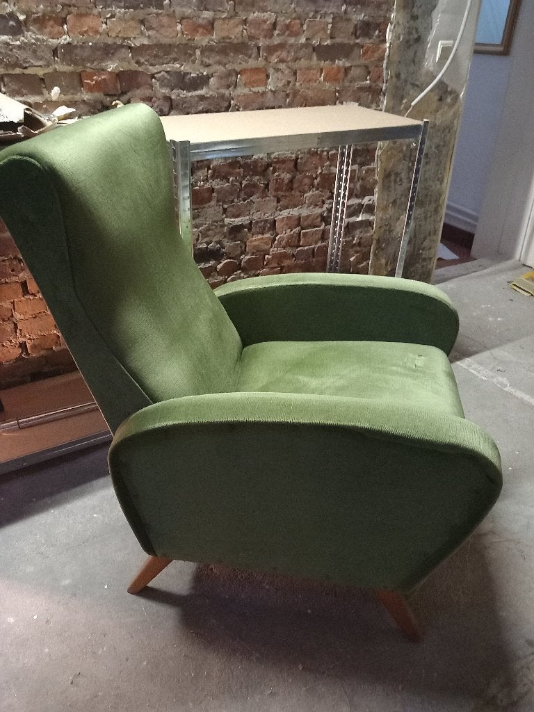 Vintage mid century relax zetel, Antiek en Kunst, Ophalen
