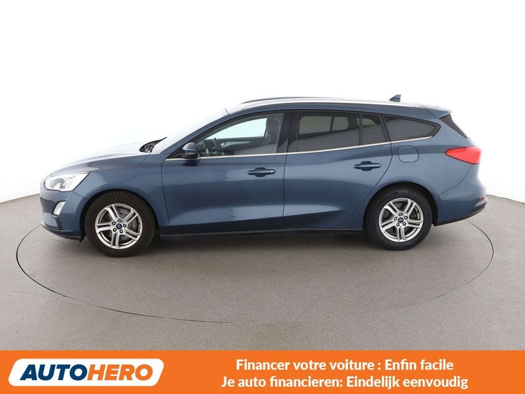 Ford Focus 1.0 EcoBoost Cool&Connect (bj 2019), Auto's, Stof, Gebruikt, Euro 6, Blauw