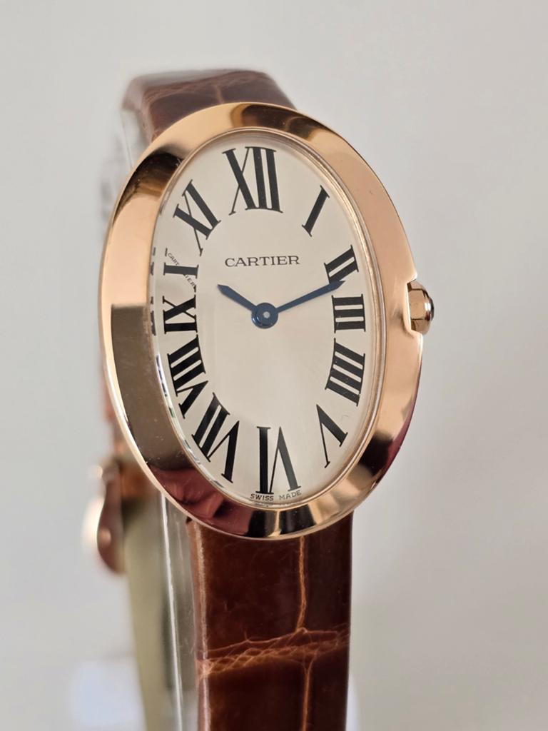 Cartier Baigaire roségouden horloge met volledige set, Handtassen en Accessoires, Horloges | Dames, Zo goed als nieuw, Polshorloge