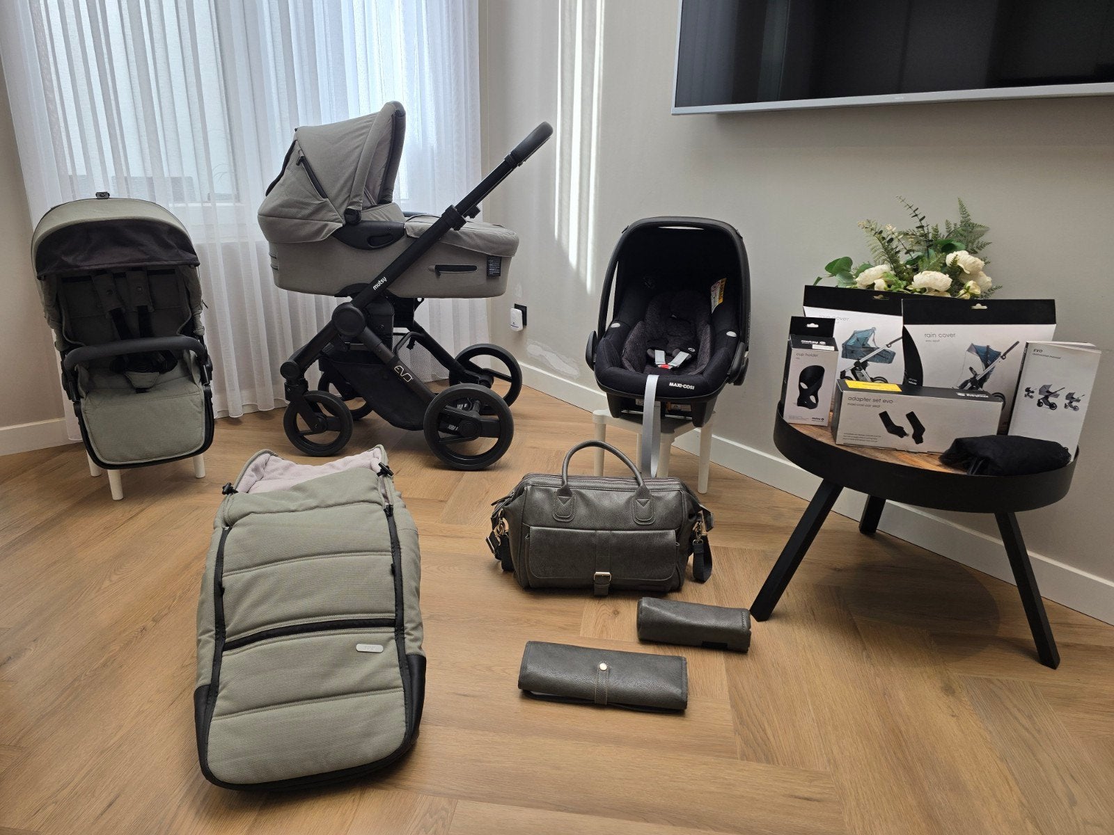 complete 3in1 Mutsy evo kinderwagen vanaf geboorte zgan, Ophalen, Kinderwagen, Mutsy