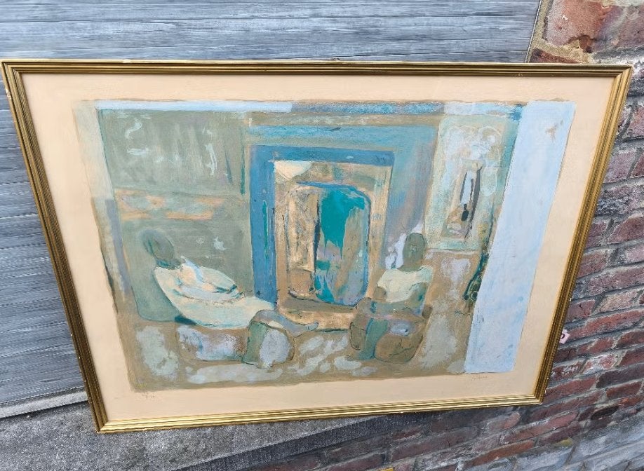 lithographie signe pierre lisieur, Enlèvement ou Envoi, Lithographie