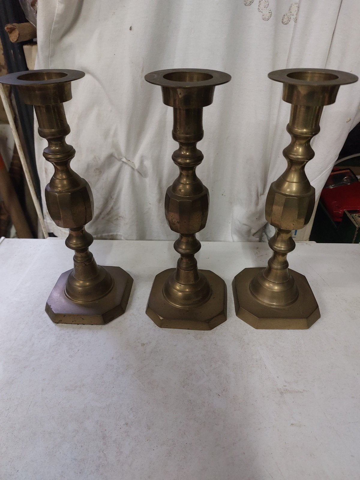 bougeoirs en laiton, Antiquités & Art, Enlèvement