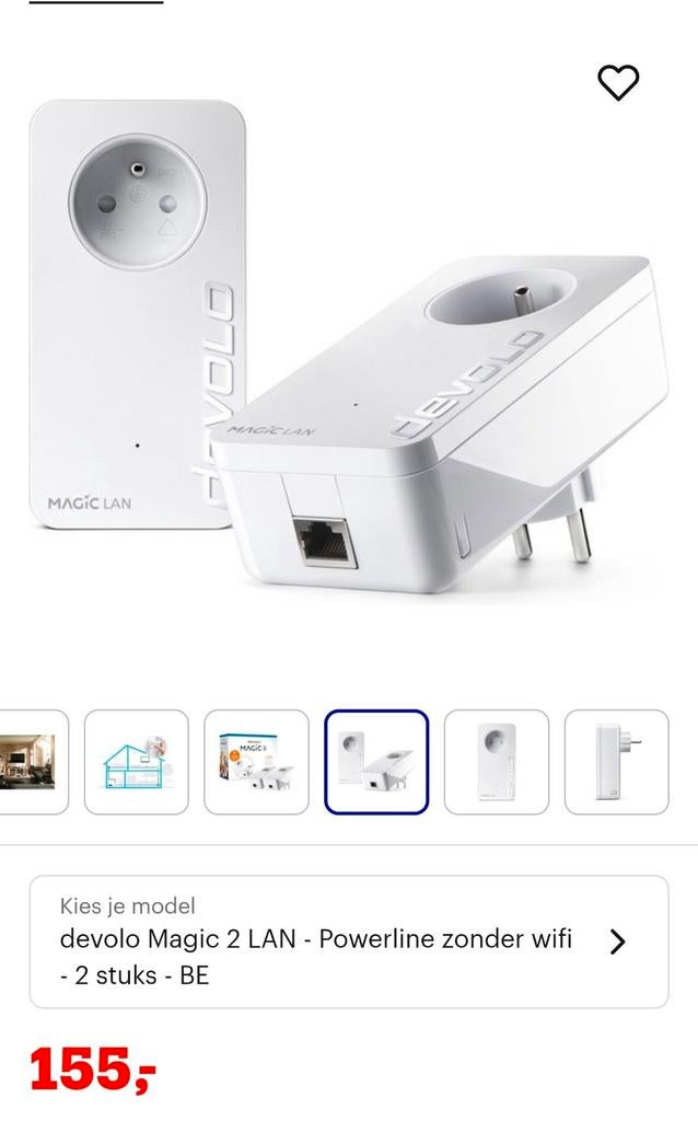 devolo Magic 2 LAN Starter Kit – Powerline zonder WiFi – 2 s, Ophalen