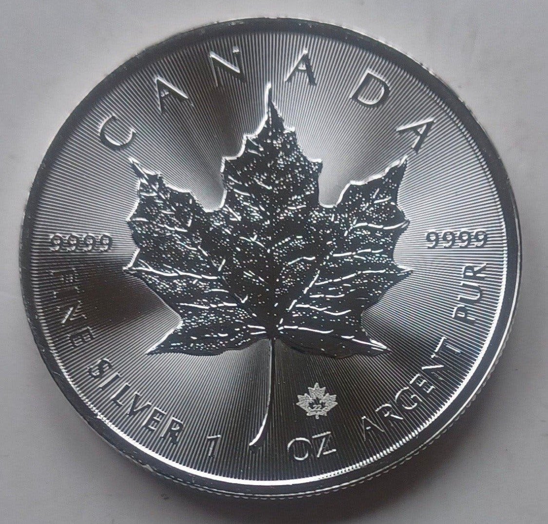 Canada zilver maple leaf, Postzegels en Munten, Ophalen of Verzenden, Munten