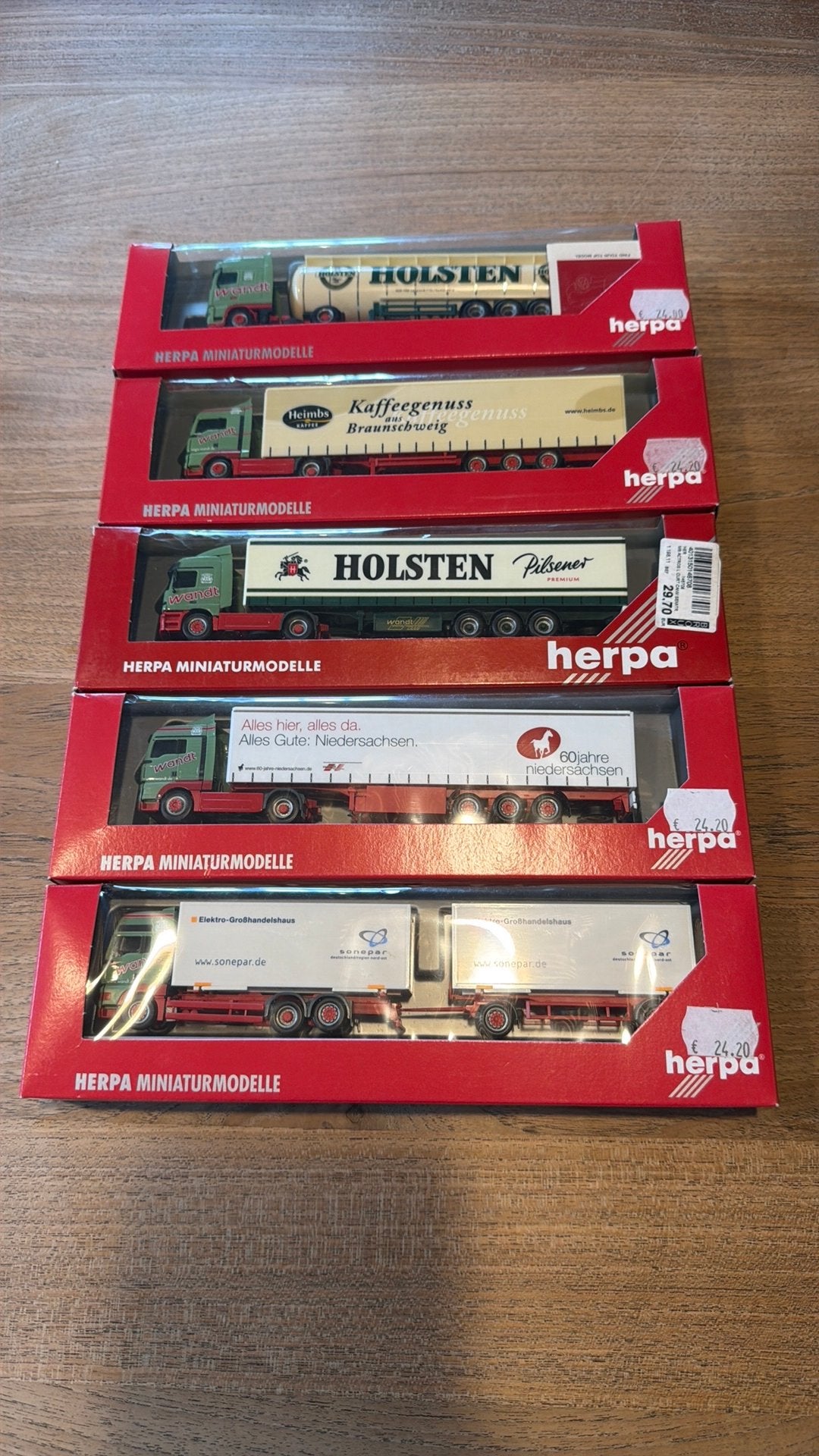 5x Herpa Wandt, Ophalen of Verzenden, Zo goed als nieuw, Bus of Vrachtwagen, Herpa