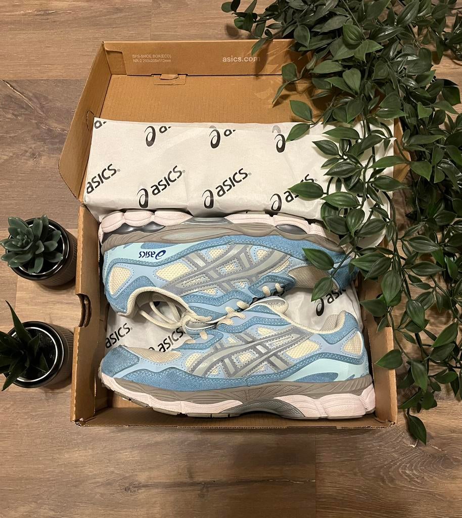 Asiscs gel NYC - lichtblauw, Vêtements | Hommes, Chaussures, Comme neuf, Baskets, Blanc, Enlèvement ou Envoi
