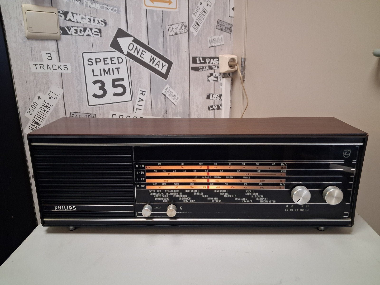 Philips vintage lampen radio, werkend !, Enlèvement ou Envoi