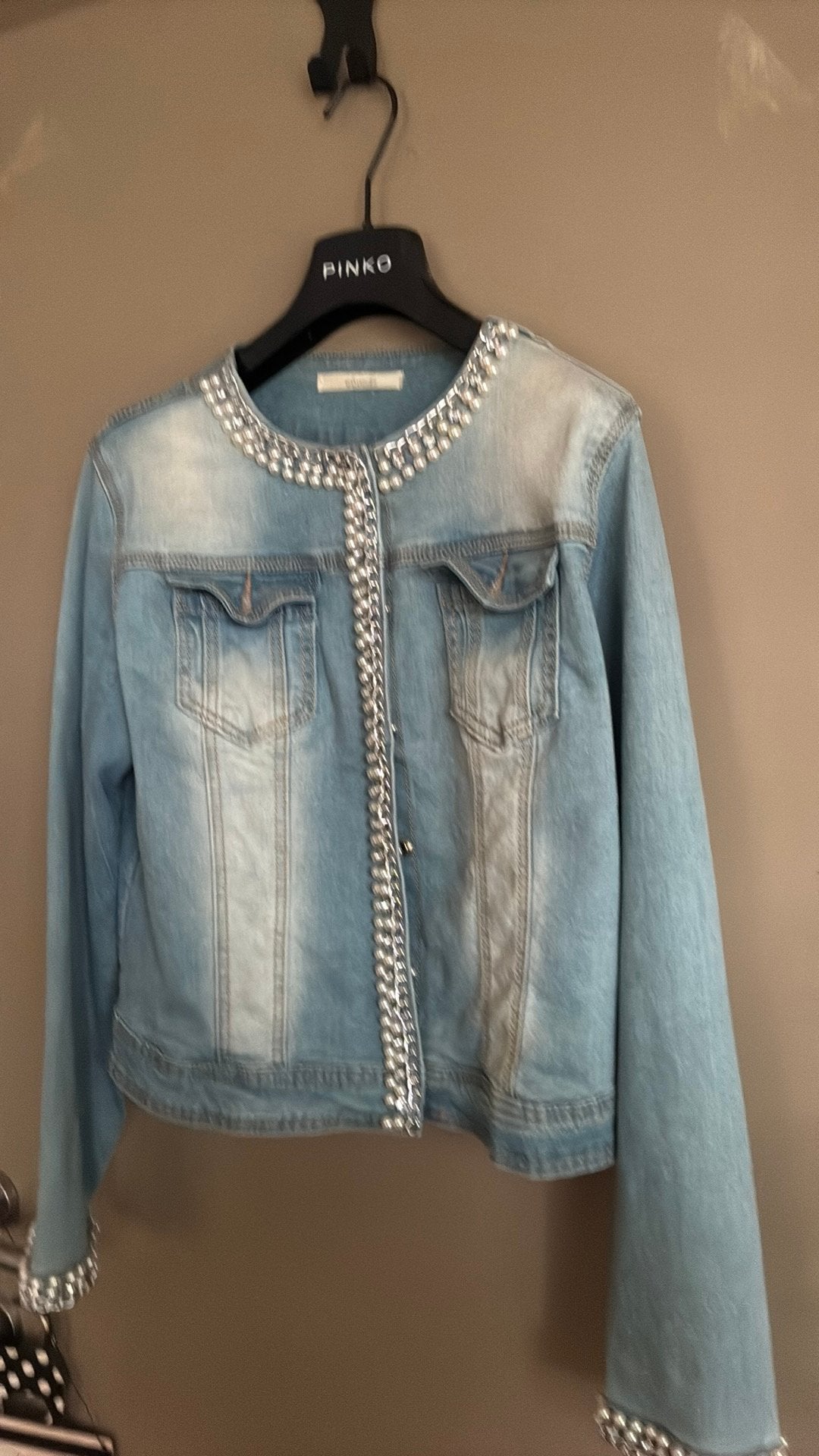 Jeans vestje, Ophalen, Zo goed als nieuw, Maat 42/44 (L)