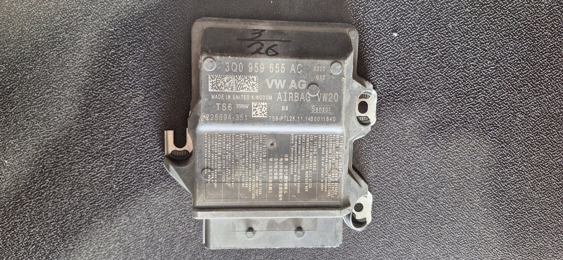 Originele Airbag Stuurmodule Computer Sensor VW Golf 7 Passa, Autos : Pièces & Accessoires, Volkswagen, -, Utilisé, -