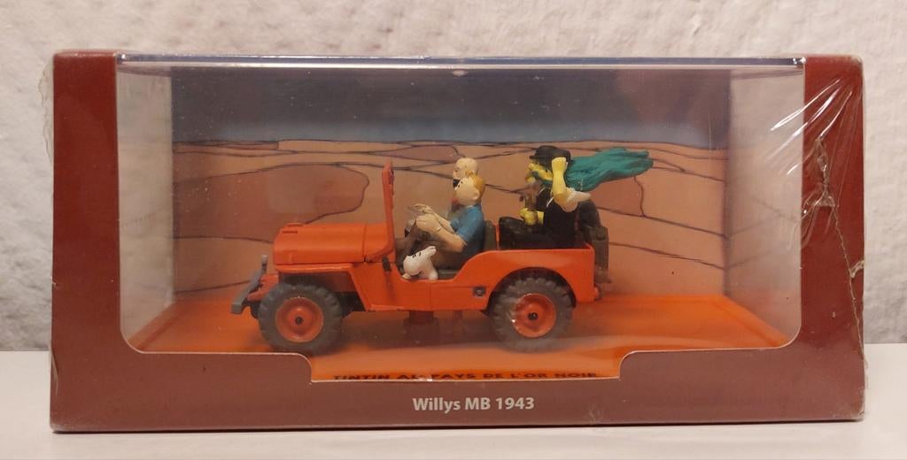 KUIFJE Atlas auto rode reeks 1/43 'De jeep' (Sealed), Verzamelen, Ophalen of Verzenden, Kuifje, Zo goed als nieuw, Beeldje of Figuurtje