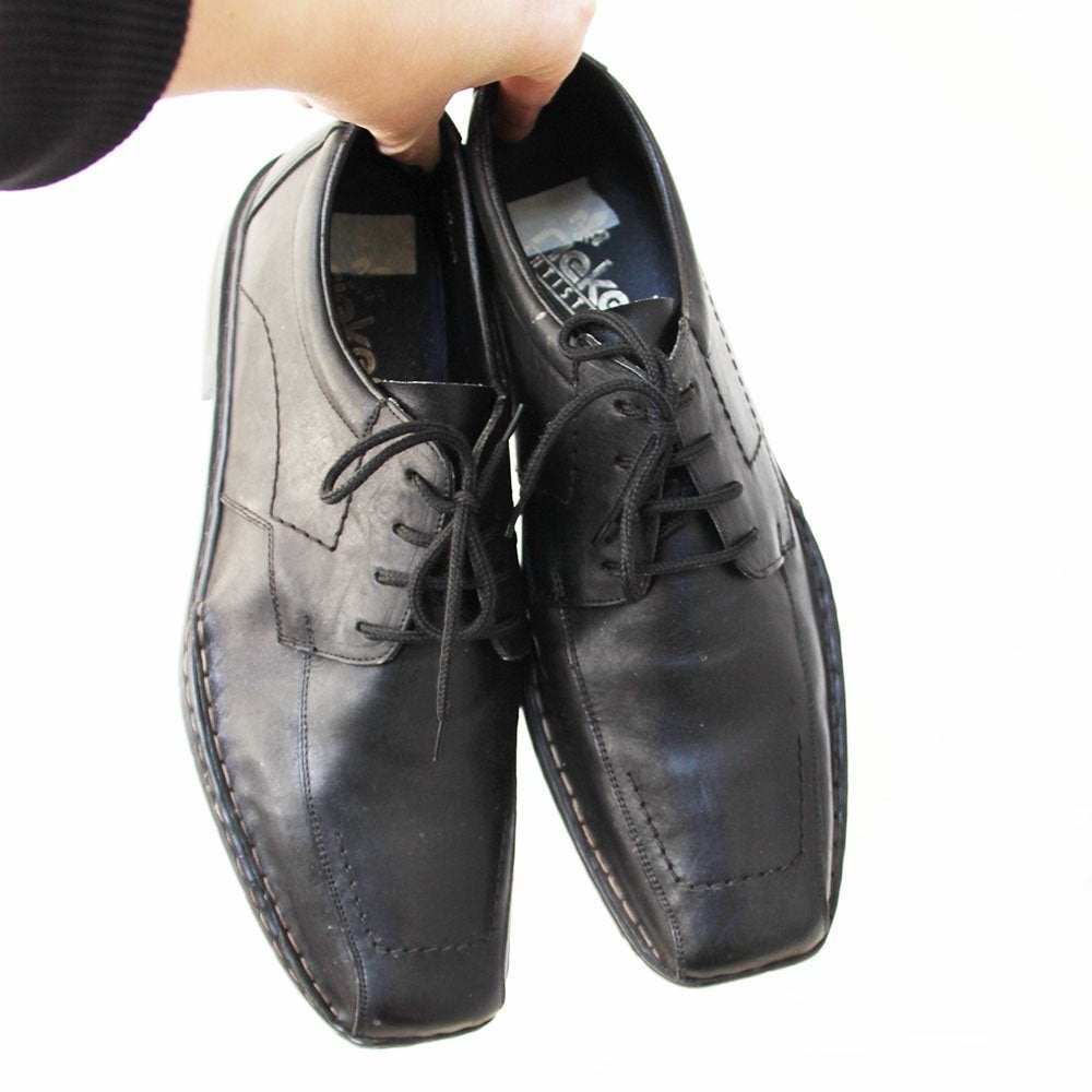 Mooie Leren Rieker Heren Schoenen -s13 (Maat 45) € 75,-, Kleding | Heren, Schoenen, Verzenden, Zwart, Zo goed als nieuw, Veterschoenen