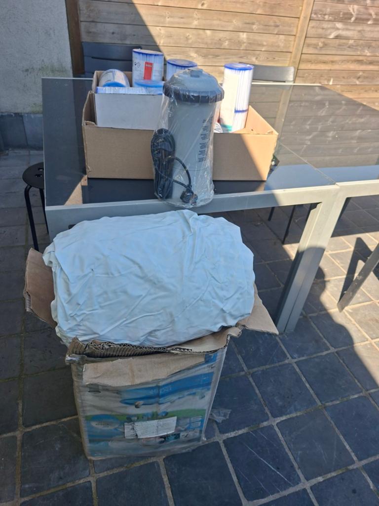 Nieuw Intex 3.66 zwembad met opblaasband. Nooit gebruikt!, Ophalen