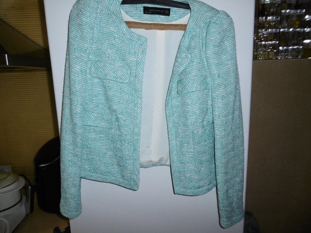 kledij dames vest licht blauw S "zara woman, Blauw, Zara, Ophalen of Verzenden, Zo goed als nieuw