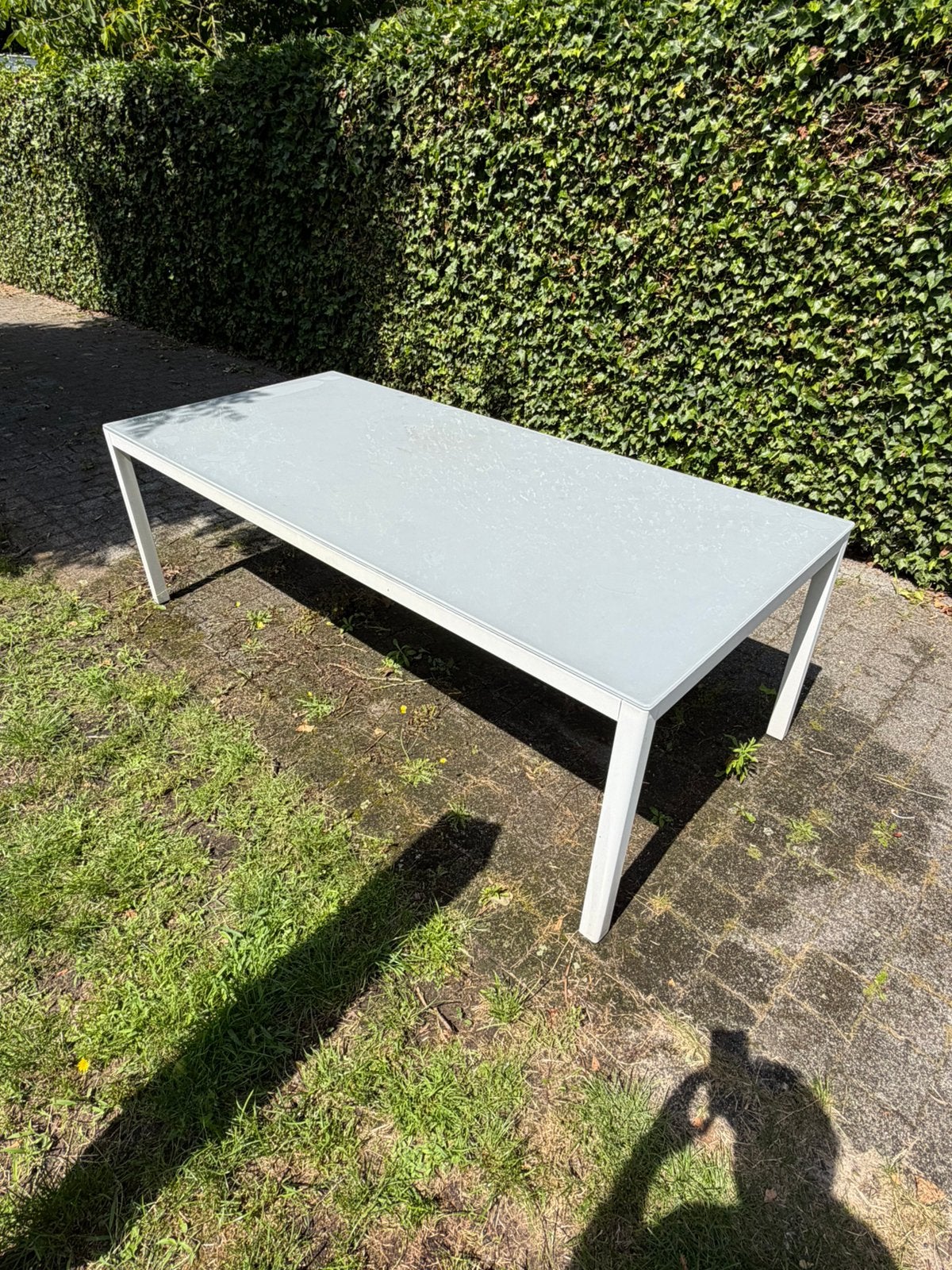 Tuintafel + stoelen Jati & Kebon, Jardin & Terrasse, Enlèvement, Comme neuf