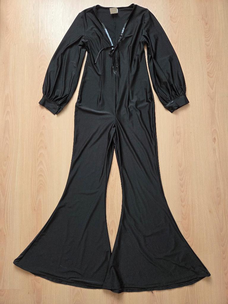 Zwarte disco-jumpsuit - maat 40/42, Kleding | Dames, Carnavalskleding en Feestkleding, Ophalen of Verzenden, Zo goed als nieuw
