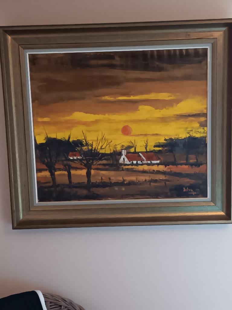 SCHILDERIJ   DELVA, Antiek en Kunst, Ophalen