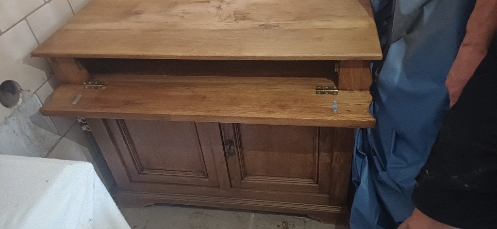 kast (2 stuks) in volle eik, Huis en Inrichting, Ophalen, Gebruikt, 100 tot 150 cm, Klassiek