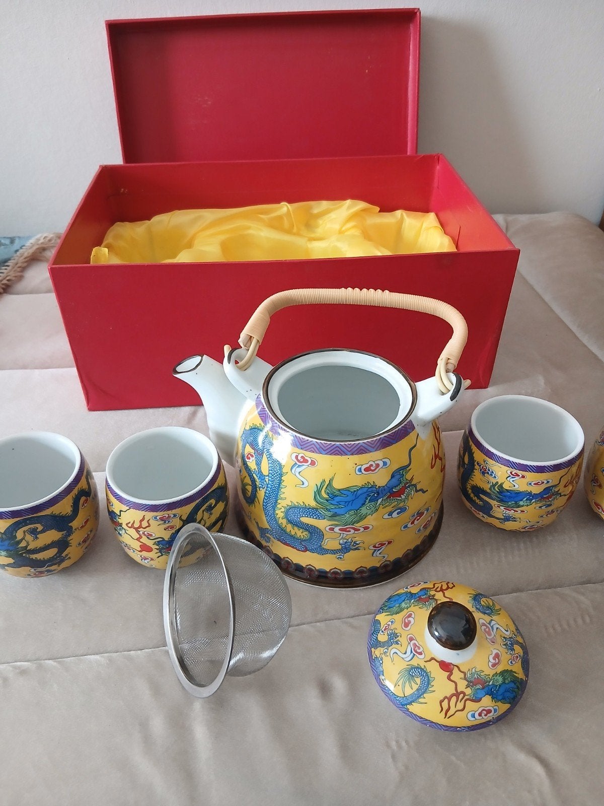 Service à Thé Chinois Traditionnel - Motif Dragon Impérial, Enlèvement ou Envoi