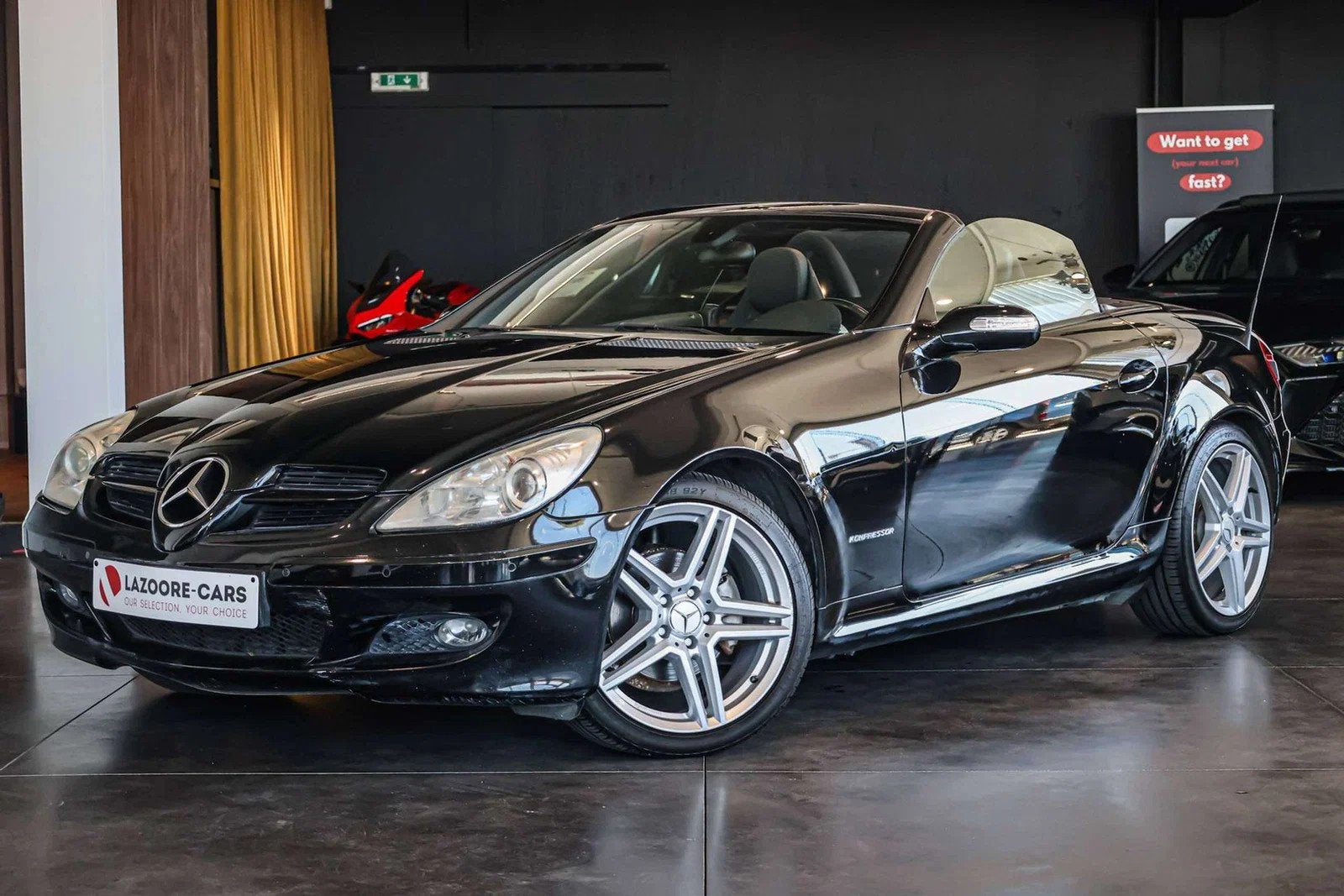 Mercedes-Benz SLK SLK200 Kompressor-Cabrio (bj 2004), Auto's, Mercedes-Benz, Automatische klimaatregeling, Gebruikt, Zwart, 4 cilinders