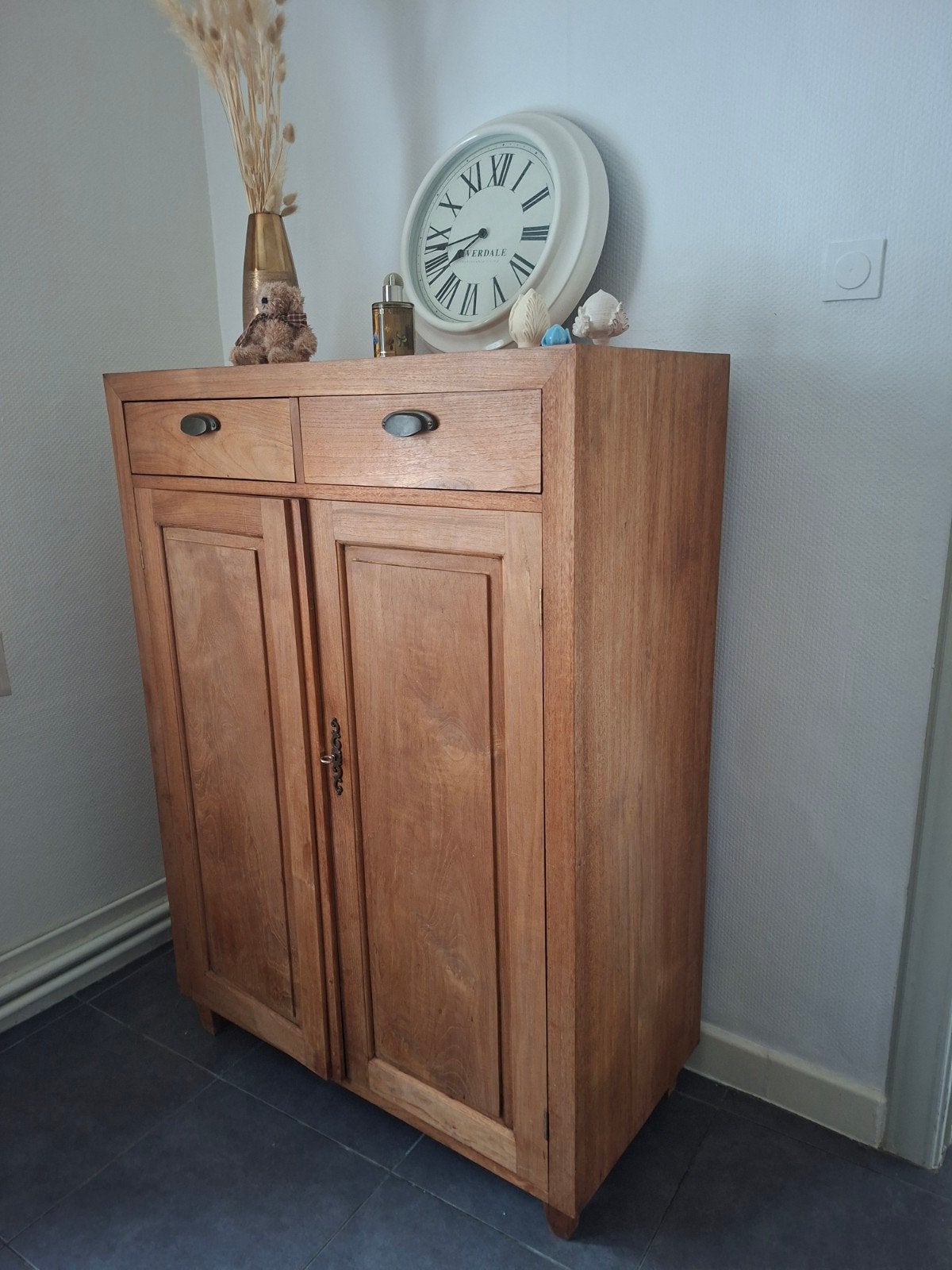 Woonkamer teakkast te koop, Maison & Meubles, Armoires | Meubles ordinateur, Enlèvement