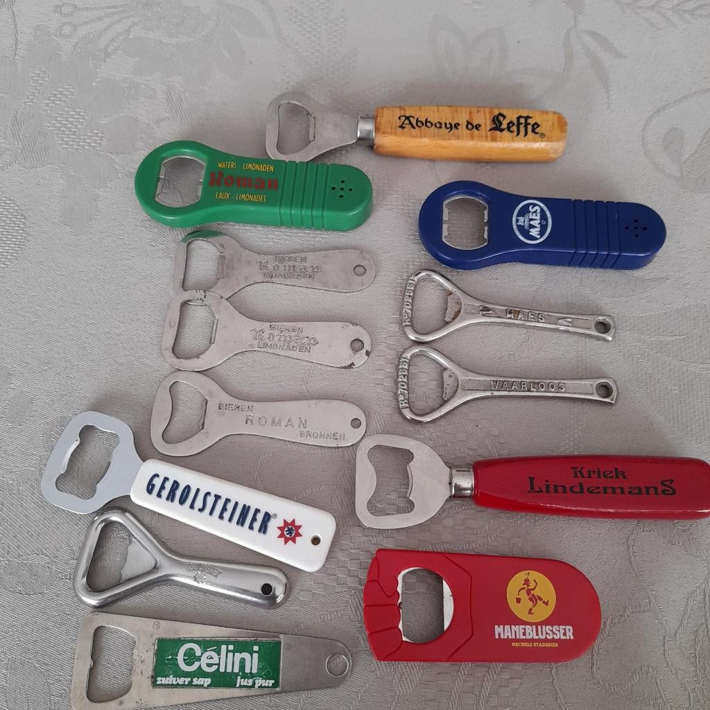 Lot van 13 flesopeners - bieren en frisdranken ( lot), Verzamelen, Ophalen of Verzenden, Gebruikt, Flesopener, Overige merken