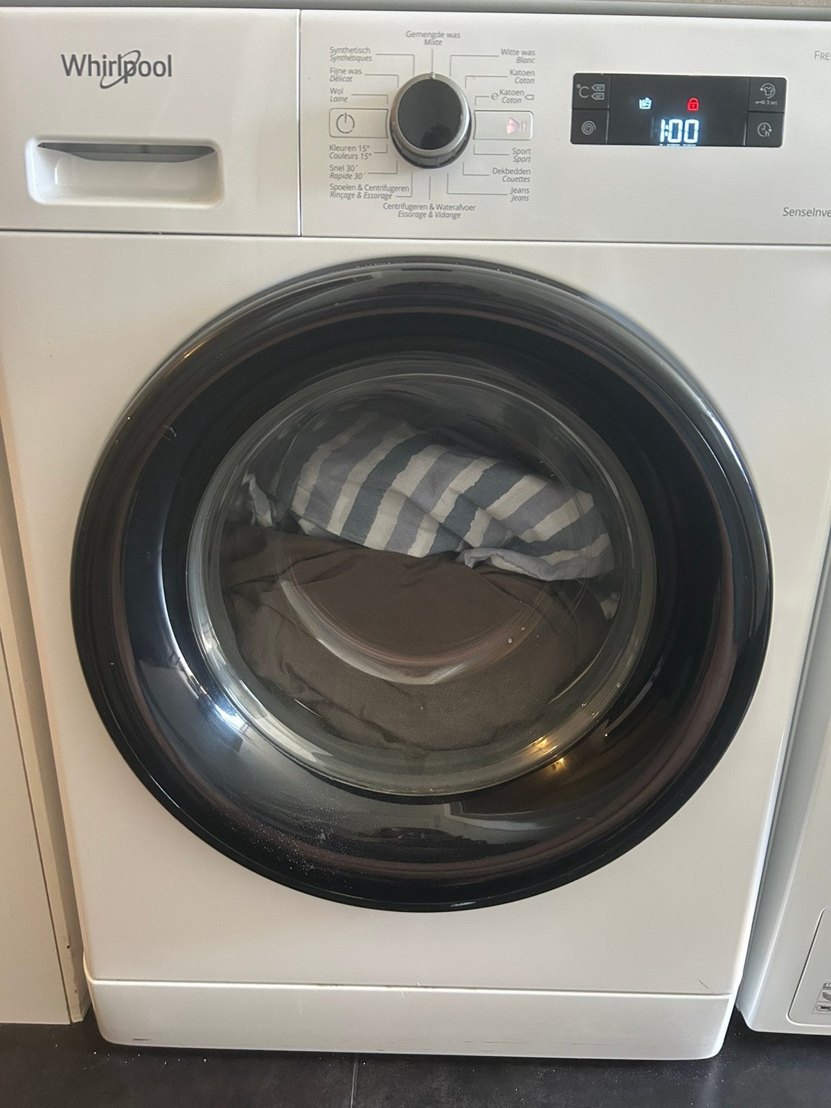 Wasmachine whirpool fresh care, Programme lavage à la main, 1600 tours ou plus, Comme neuf, Enlèvement