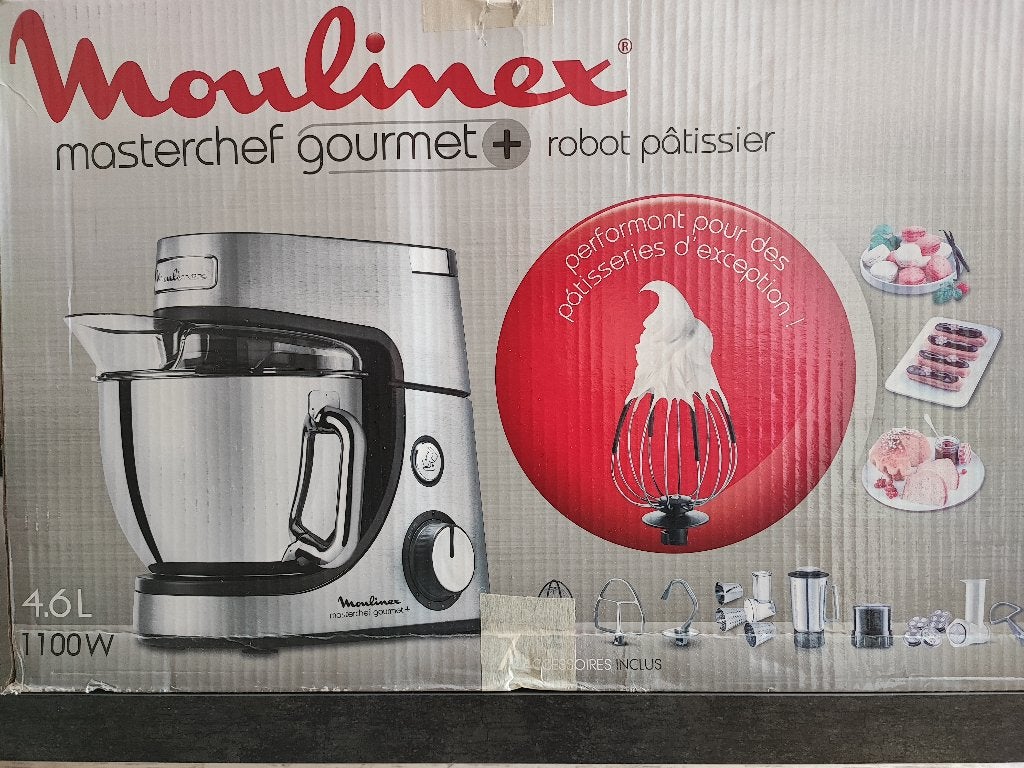 Robot patissier masterchef gourmet+ moulinex, 4 litres ou plus, Enlèvement, Comme neuf, 3 vitesses ou plus