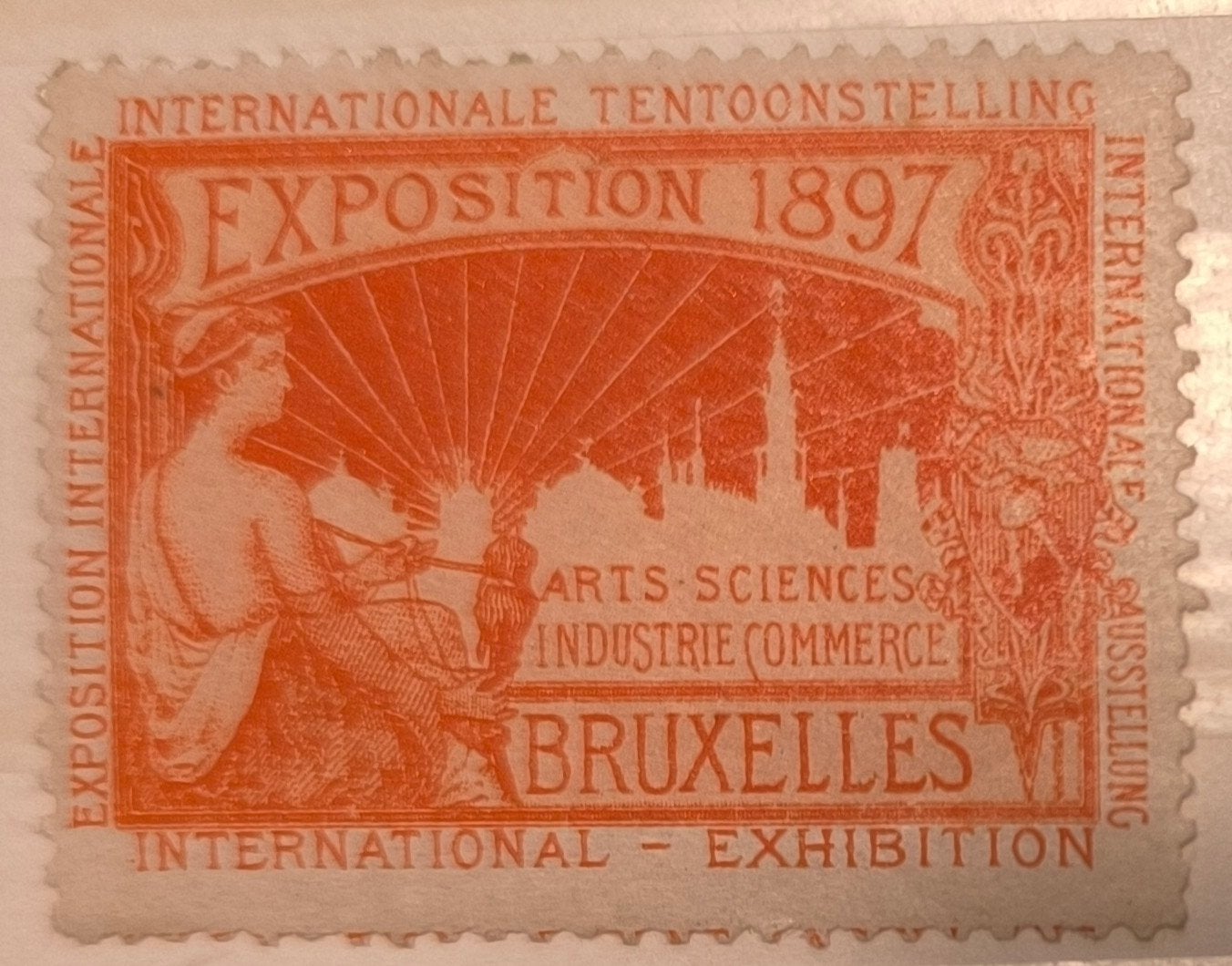 Timbres d'exposition de 1897 à Bruxelles, Timbres & Monnaies, Envoi, Non oblitéré