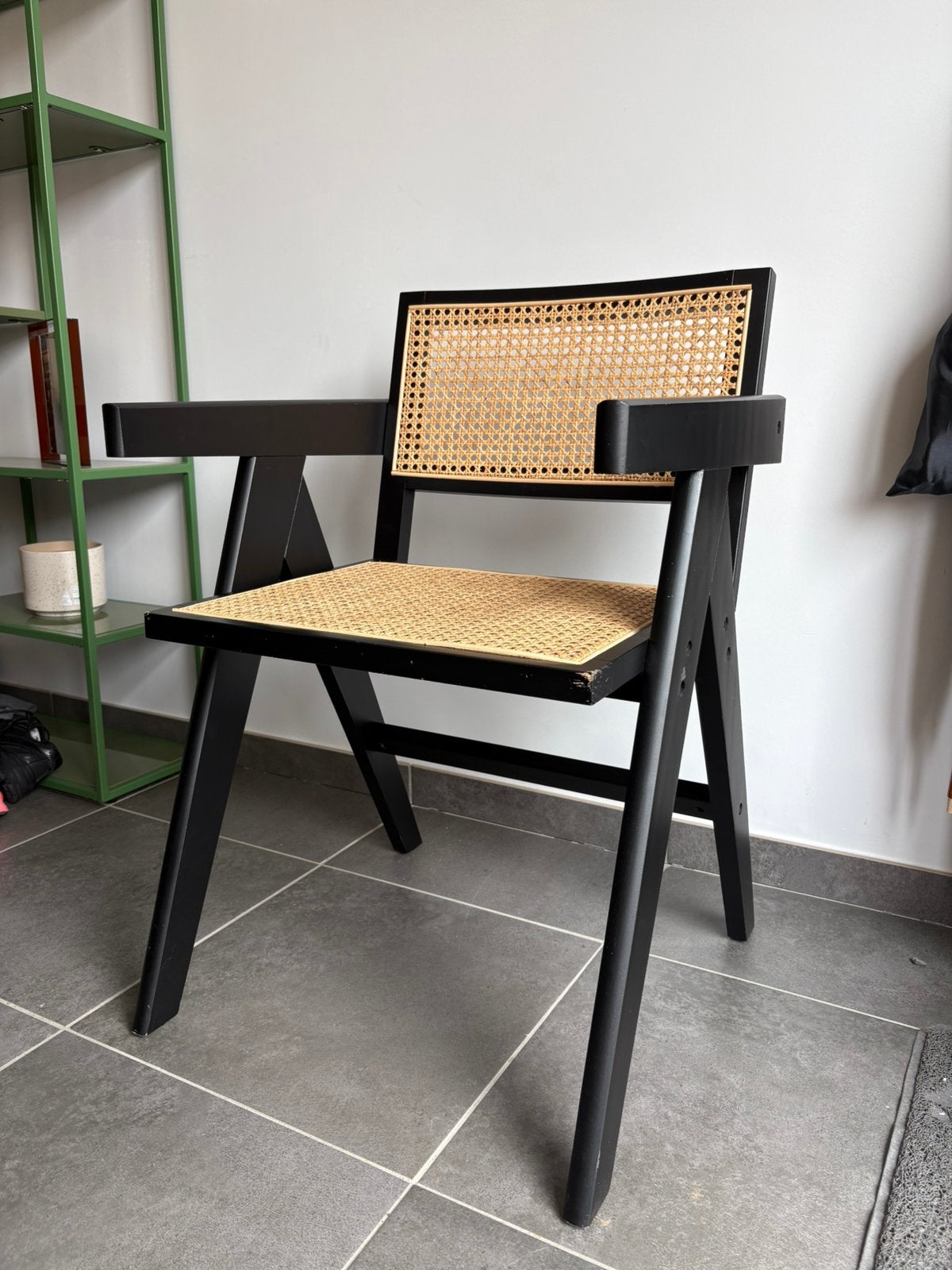 6 Rotan stoelen, Huis en Inrichting, Stoelen, Ophalen, Gebruikt, Zwart, Scandinavisch