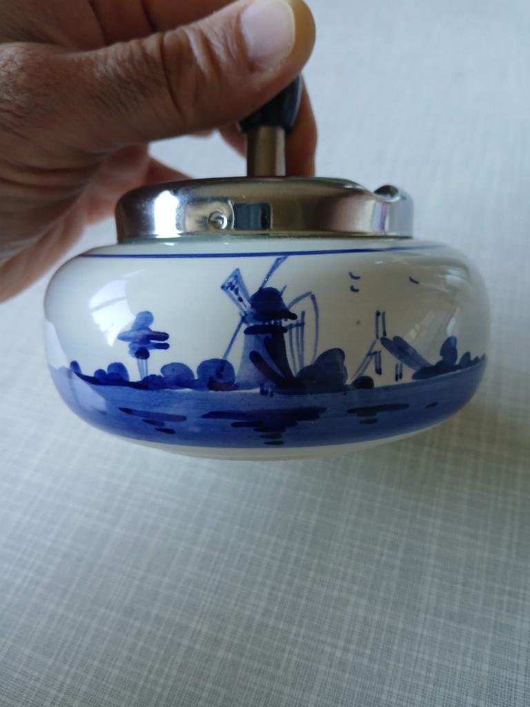 Cendrier vintage., Maison & Meubles, Cuisine | Éléments de cuisine, Enlèvement, Bleu