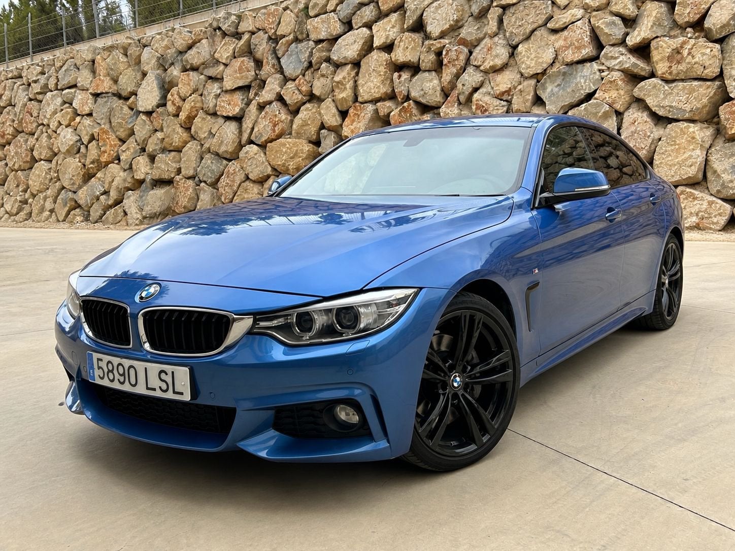 BMW 420ias 2017 automatisch M-pack 112.000km, Automaat, Achterwielaandrijving, Blauw, Leder