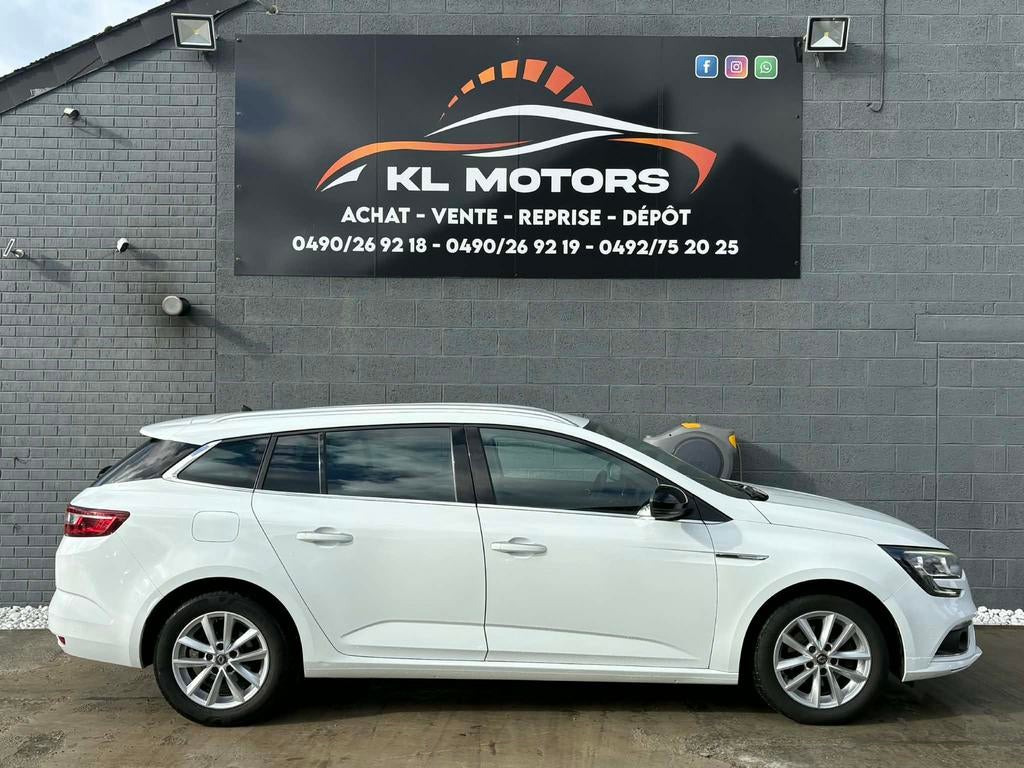 RENAULT MEGANE LIMITED 1.2TCE 2018 104 000KM CARPASS EURO 6B, Auto's, Voorwielaandrijving, Stof, Wit, Bedrijf