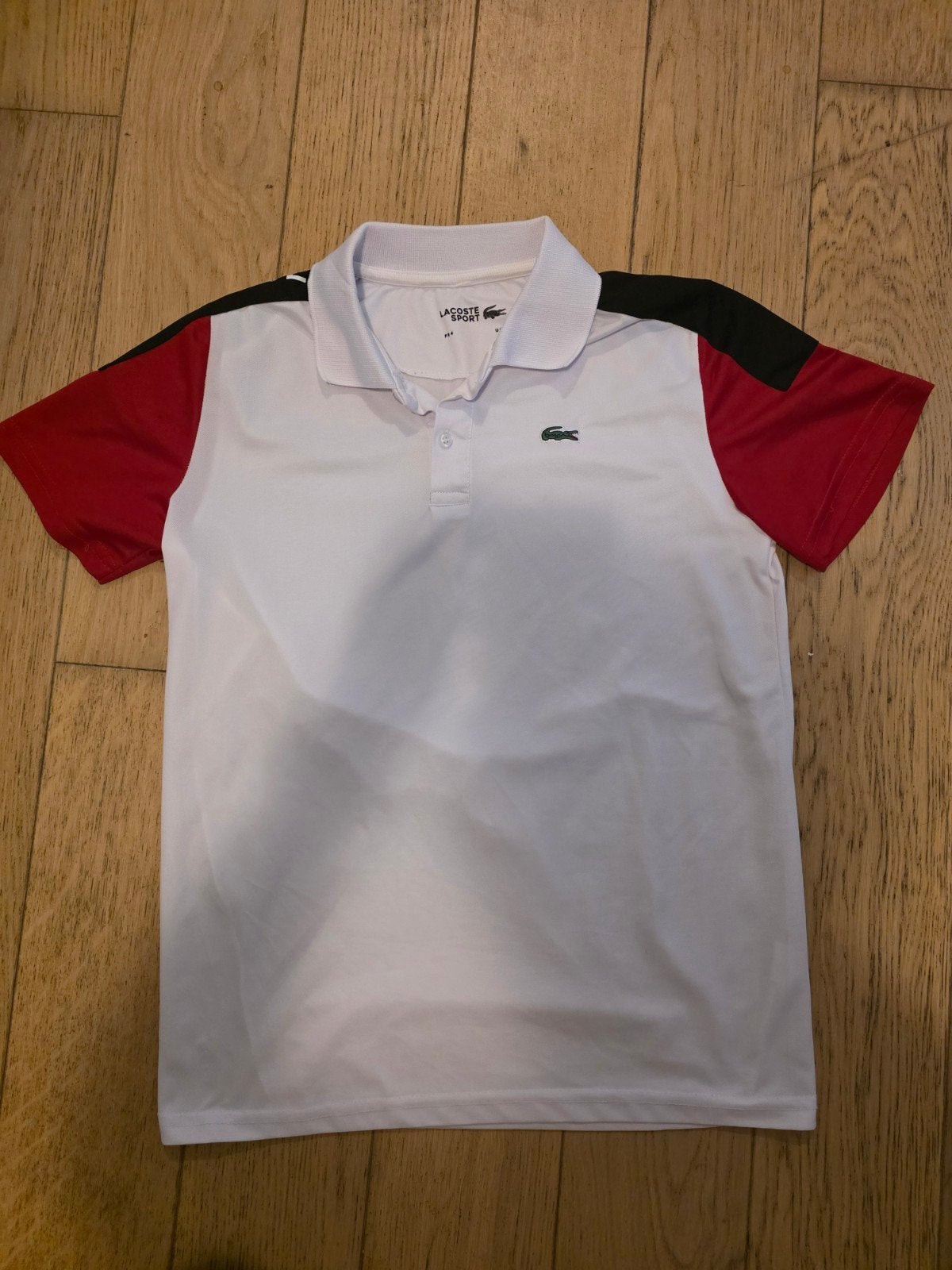 Lacoste Sport Polo Homme M / 4 Blanc Rouge Noir, Enlèvement ou Envoi, Rouge