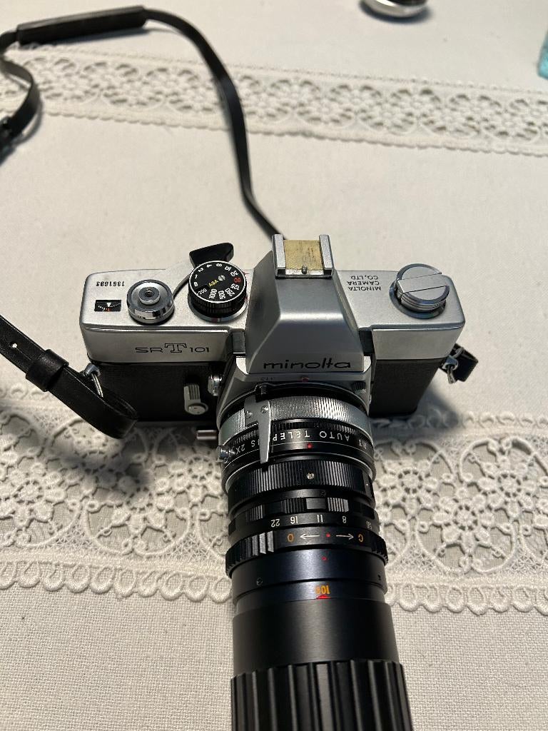 Minolta srT 101, Audio, Tv en Foto, Fotocamera's Analoog, Ophalen, Zo goed als nieuw, Minolta