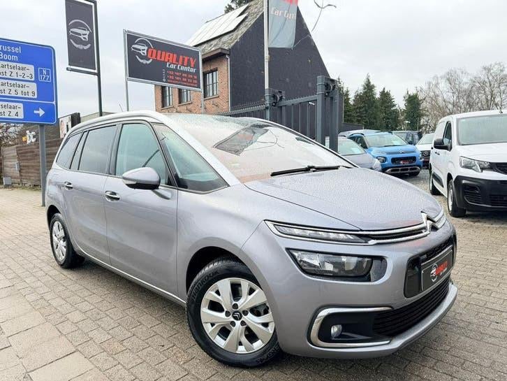 Citroen C4 Grand Picasso 2017 090000km AUTOMAAT 7zitpl Full, Auto's, Euro 6, 1198 cc, Zilver of Grijs, Adaptive Cruise Control