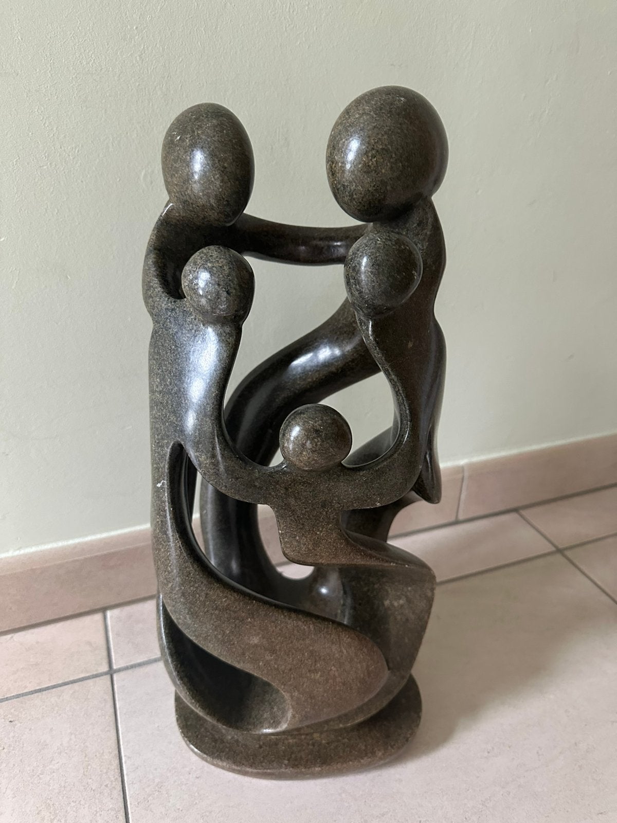 Stenen beeld, Ophalen, Groep mensen, Handgemaakt, 20 - 50 cm